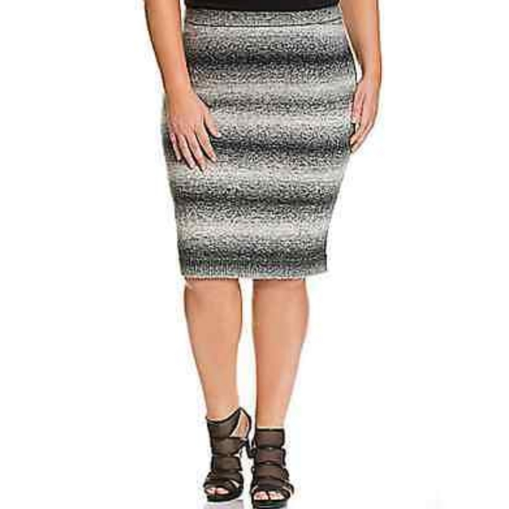 Lane Bryant midi striped sweater skirt plus